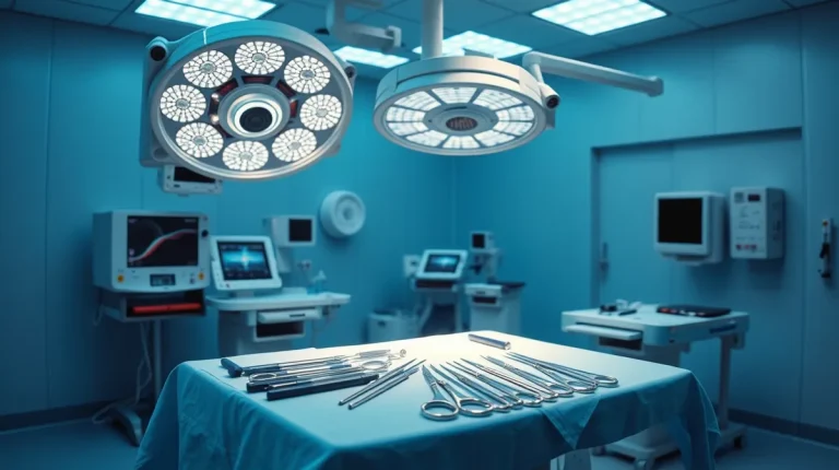 Χειρουργική αίθουσα έτοιμη για λαπαροσκοπική επέμβαση